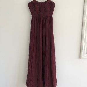 Strapless Maroon Dress
